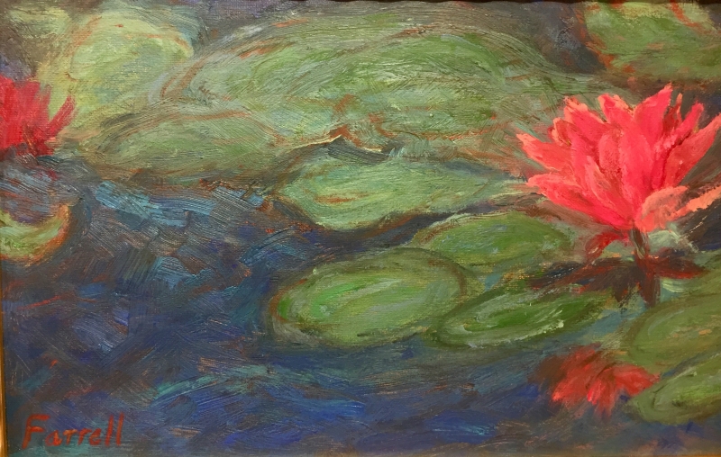 Lotus n Lilly Pads by artist Sandra Farrell